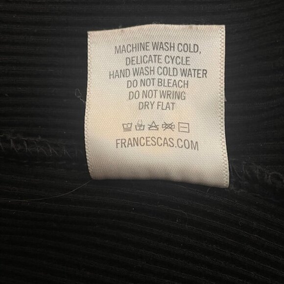 ALYA Ribbed Ruffled Straps Black Bodysuit - Size Large - Picture 7 of 7